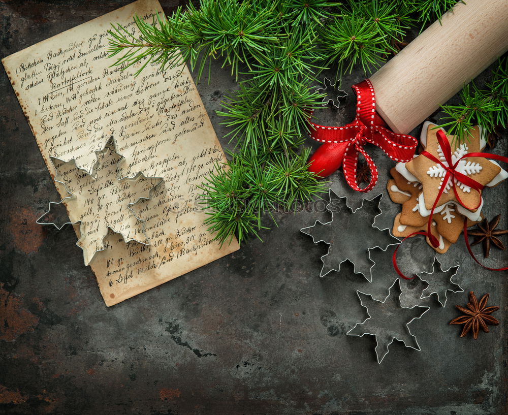 Similar – Image, Stock Photo Christmas background with festive table setting