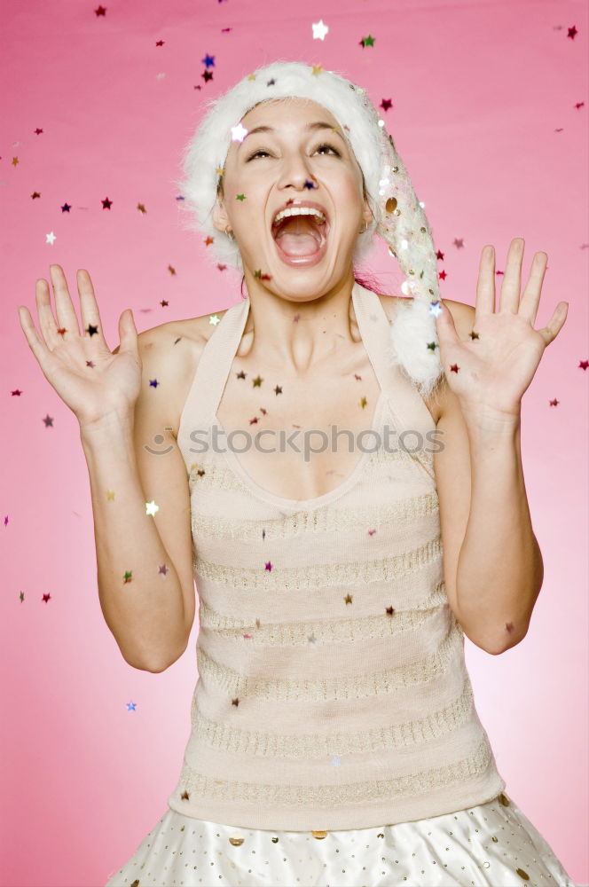 Similar – Image, Stock Photo young woman doing facial expressions against a pink background