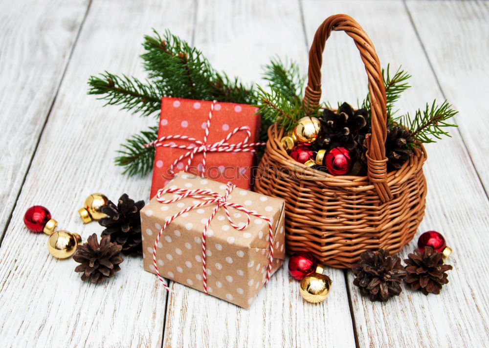 Women’s hands holding Christmas parcels I