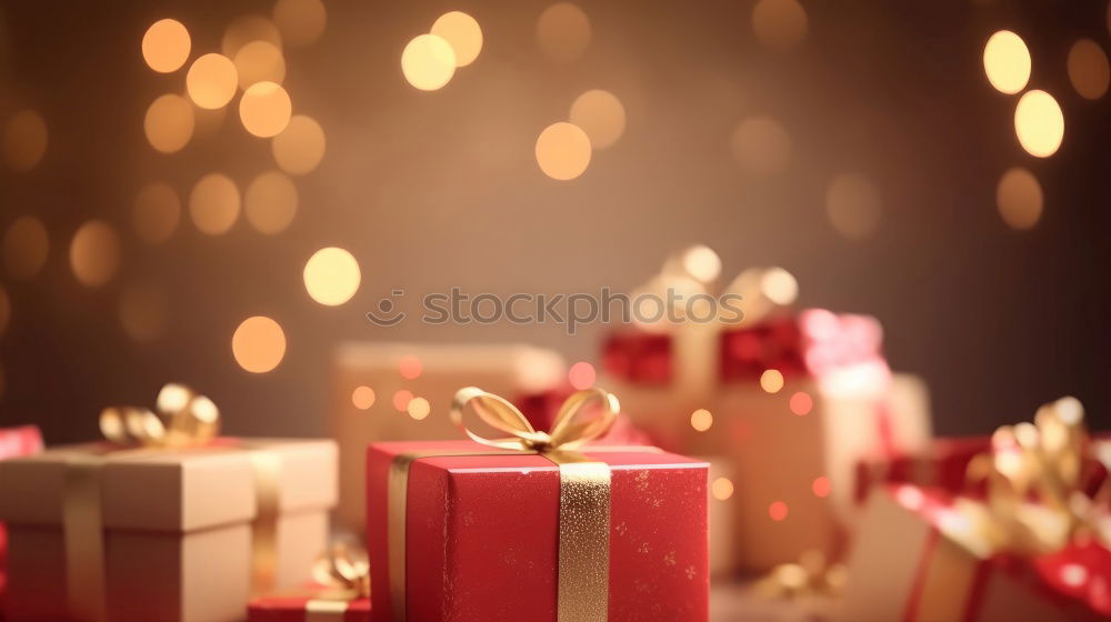 Similar – Image, Stock Photo Christmas present with candle and decoration