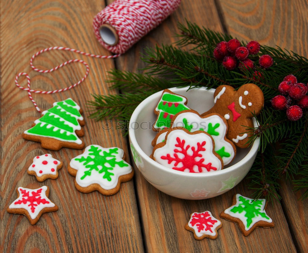 Similar – Image, Stock Photo Delicious Christmas Cookies