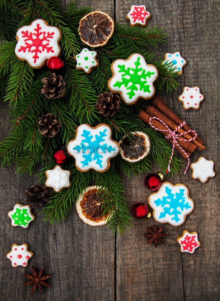 Similar – Mixed christmas cookies. xmas holiday concept.