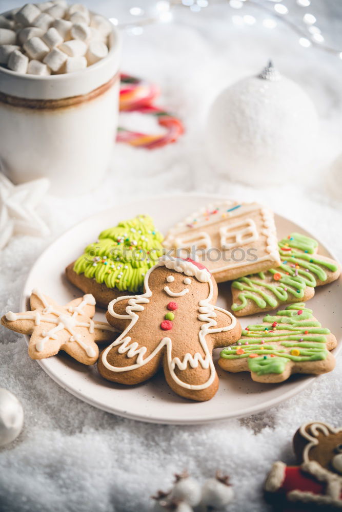 Similar – Image, Stock Photo Christmas cookies in a kid lunch box