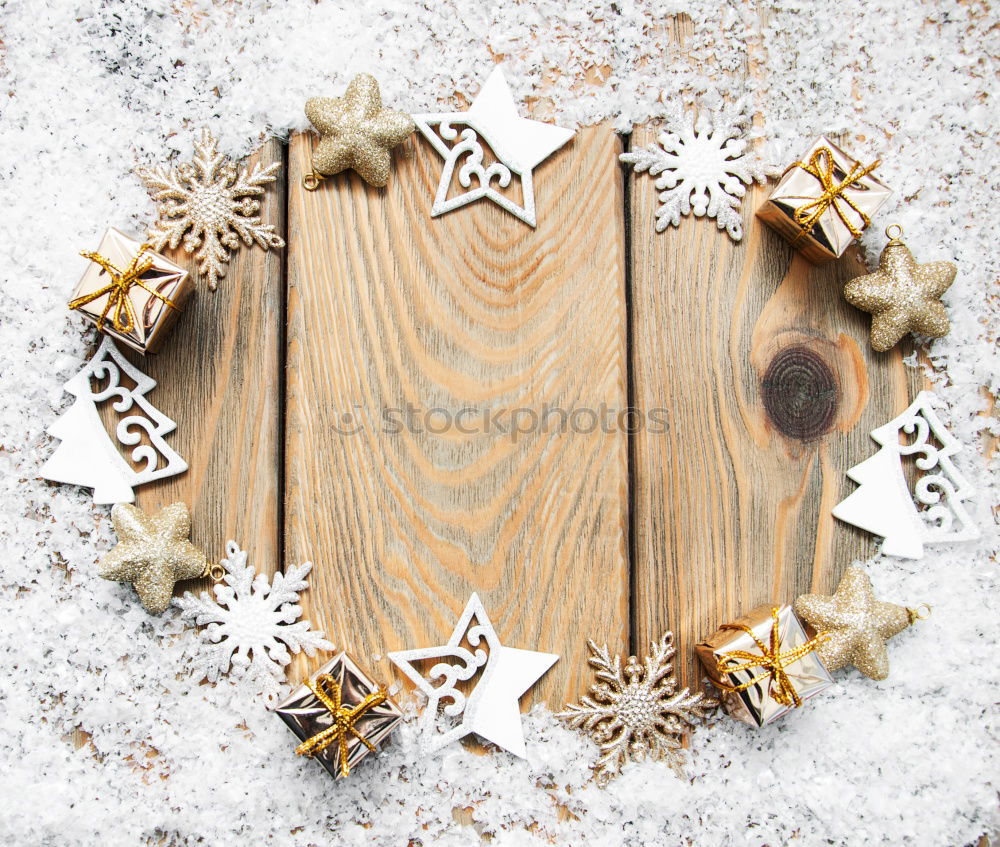 Image, Stock Photo Christmassy, wintery background with free text space