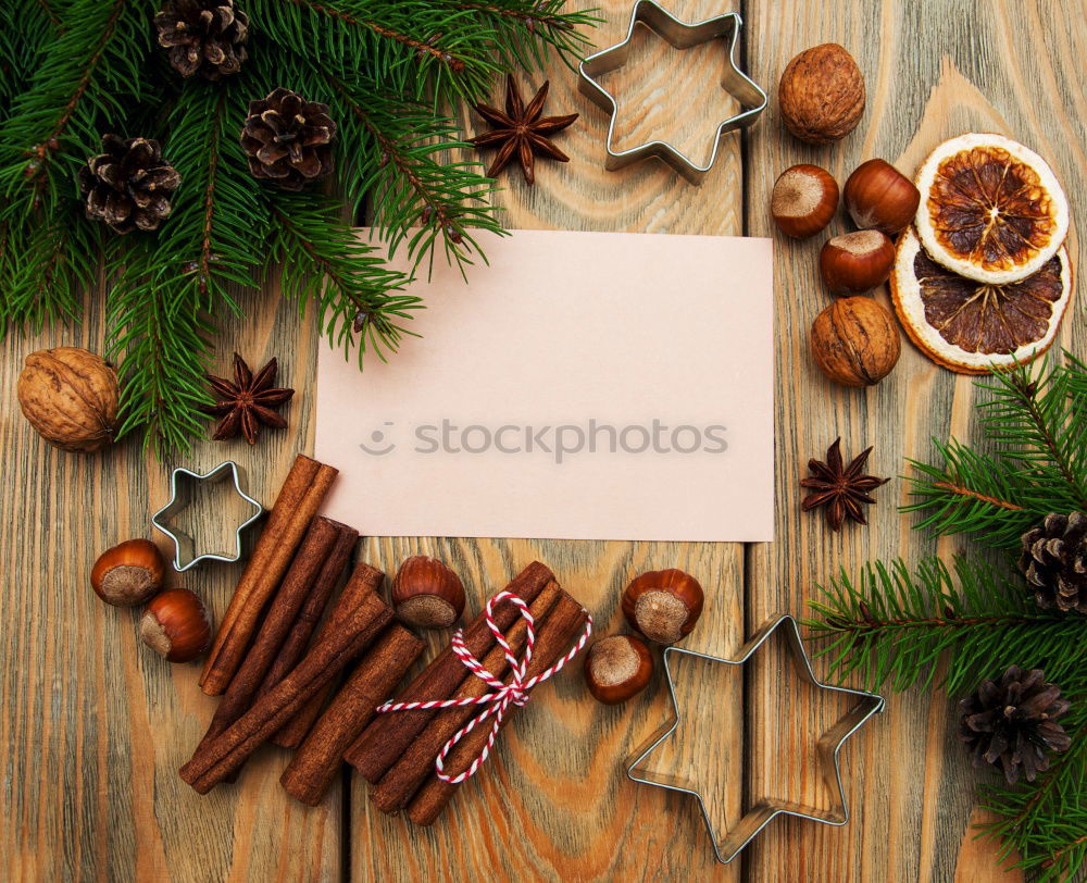 Similar – Notebook on a winterly decorated Christmas table