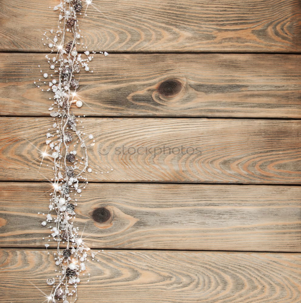 Similar – Image, Stock Photo Christmas garland of spruce branches, felt snowflakes