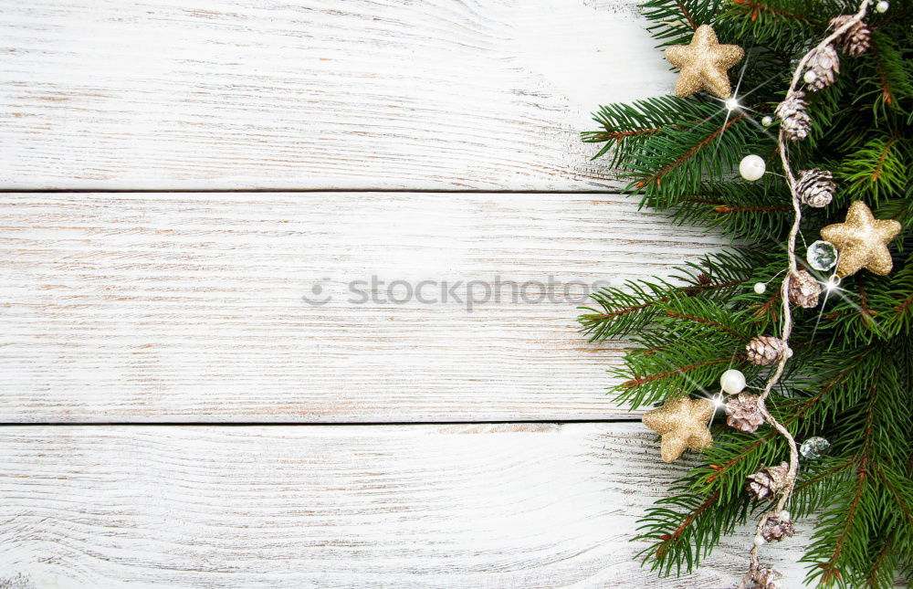 Similar – Image, Stock Photo Fir twigs, Christmas wreaths and jingle bells.