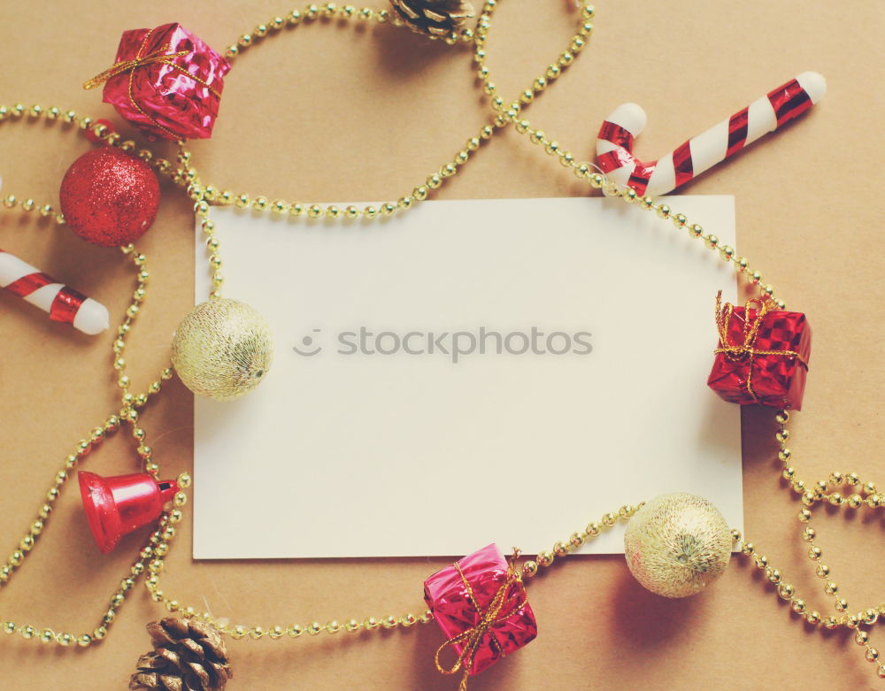 Similar – Notebook on a winterly decorated Christmas table