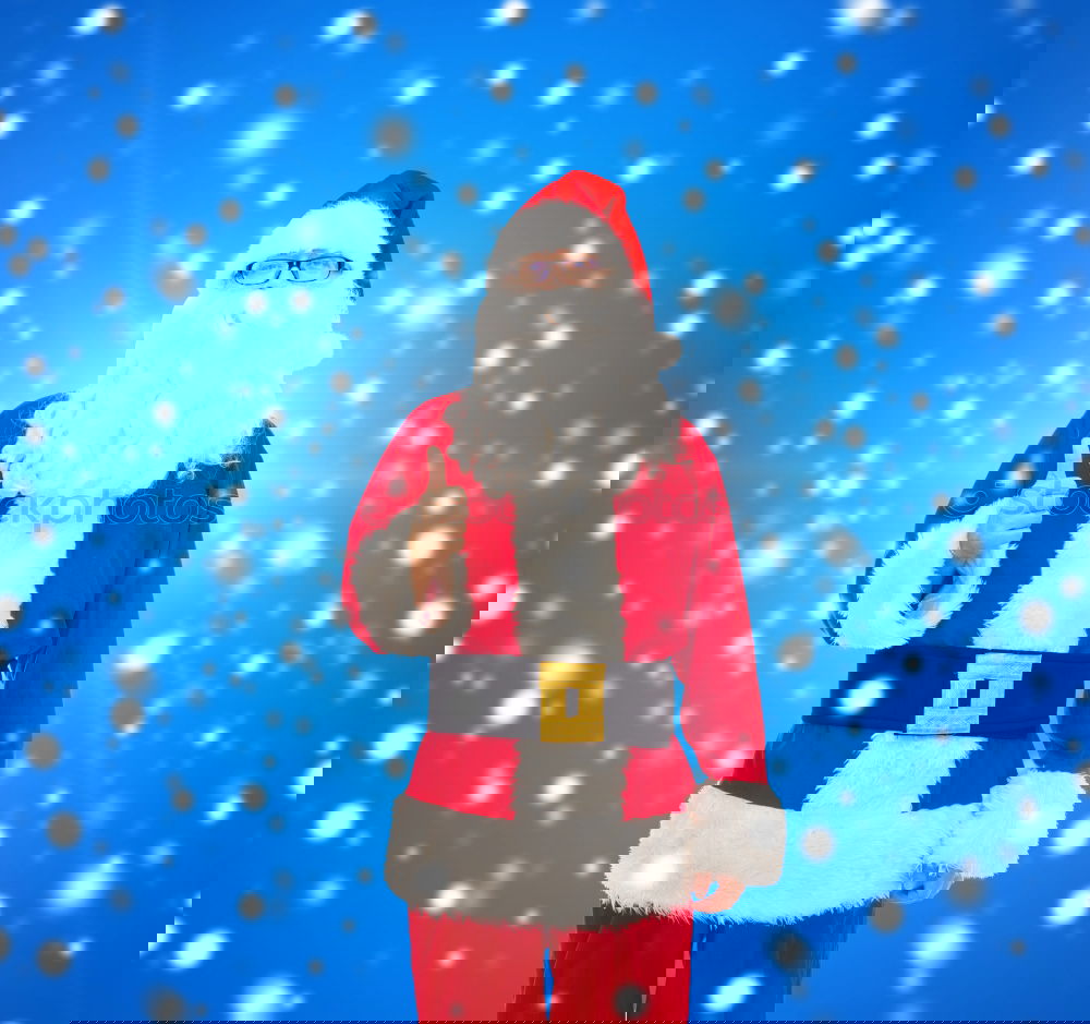 Similar – Image, Stock Photo Christmas hat and wobbly eyes on blue background