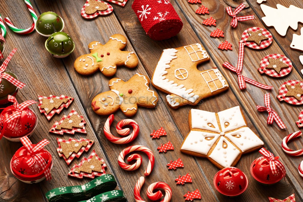 Similar – Mixed christmas cookies. xmas holiday concept.