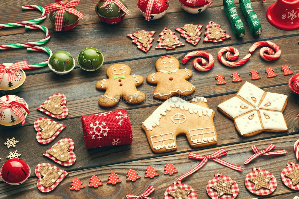 Similar – Image, Stock Photo Christmas cookies in a kid lunch box