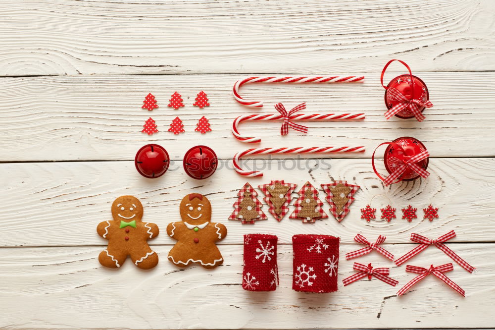 Similar – Image, Stock Photo Christmas present with bows and decoration