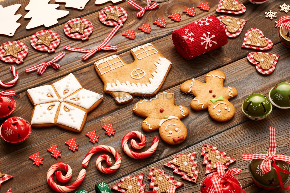 Similar – Mixed christmas cookies. xmas holiday concept.