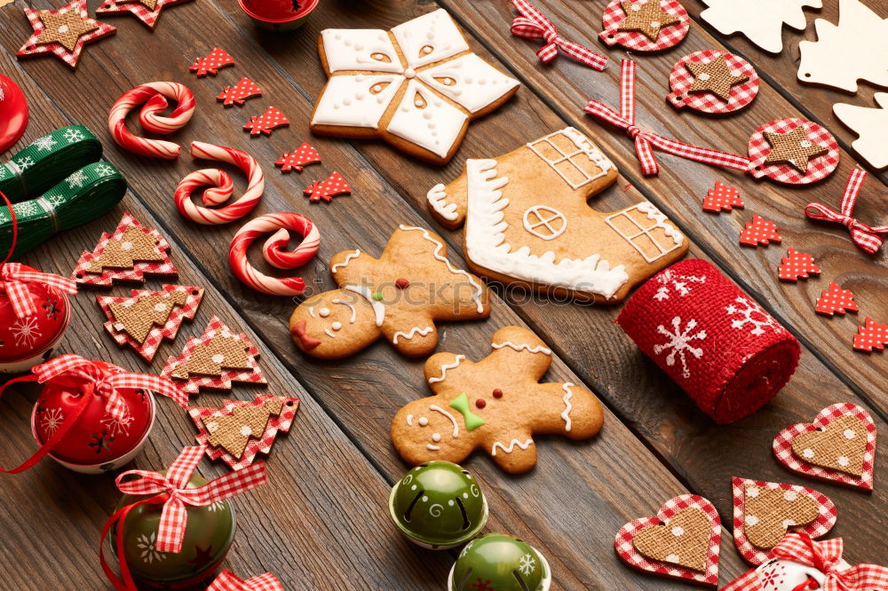 Similar – Christmas cookies and xmas baubles