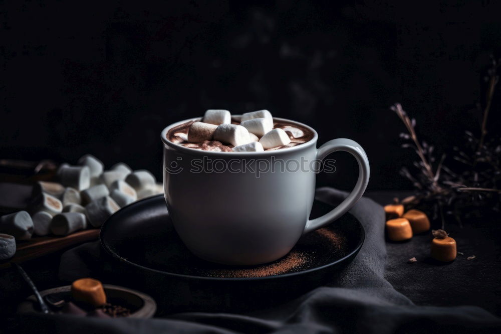 Image, Stock Photo Sweet chocolate smoothie with ice-cream