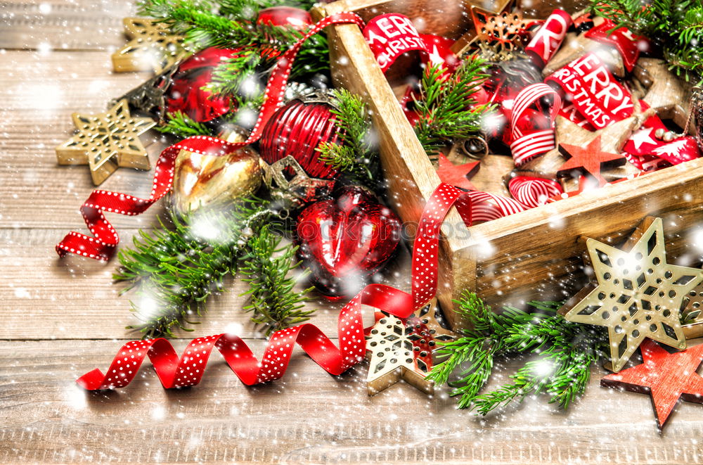 Rustic festive table setting with fork and knife