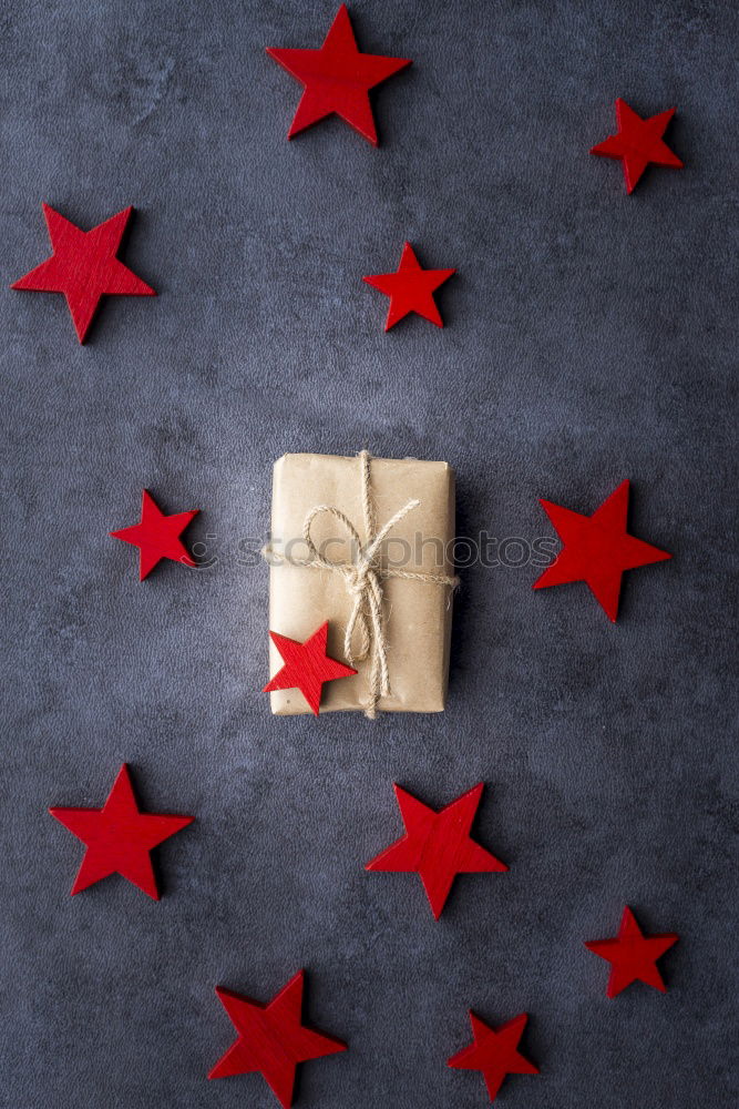 Similar – Some christmas presents in decorative boxes on a dark background