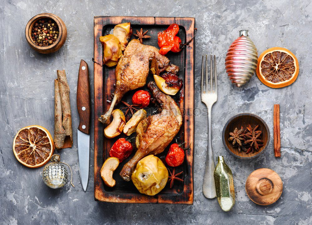 Similar – Image, Stock Photo Grilled sausages on cutting board