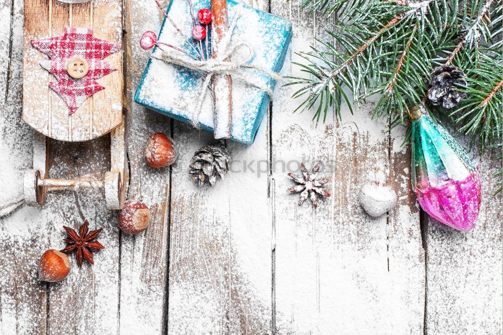 Similar – Table with Christmas decoration and notebook