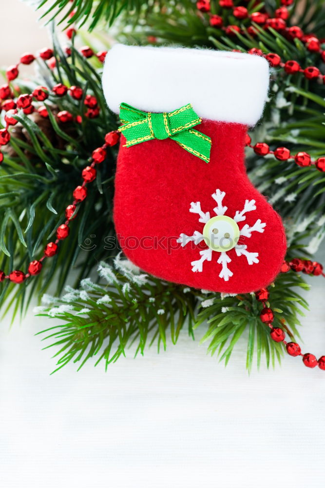 Similar – Image, Stock Photo Christmas parcel with red bow on wooden background.