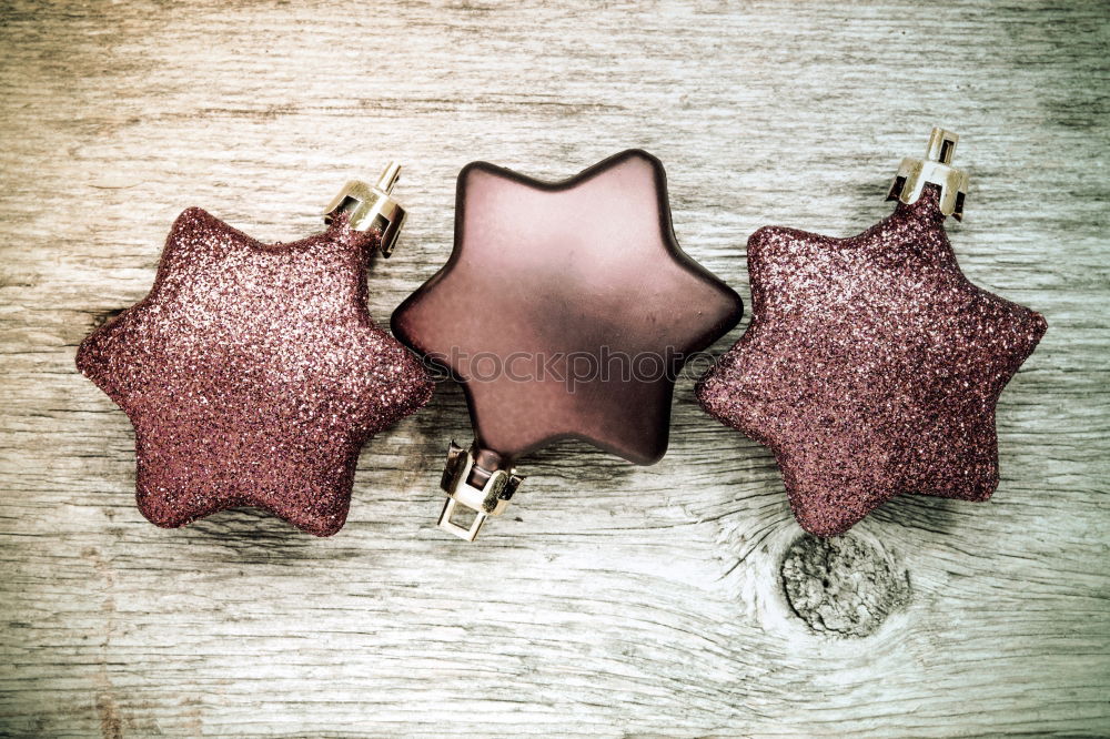 Image, Stock Photo Red winter star sparkles at Christmas as an advent decoration