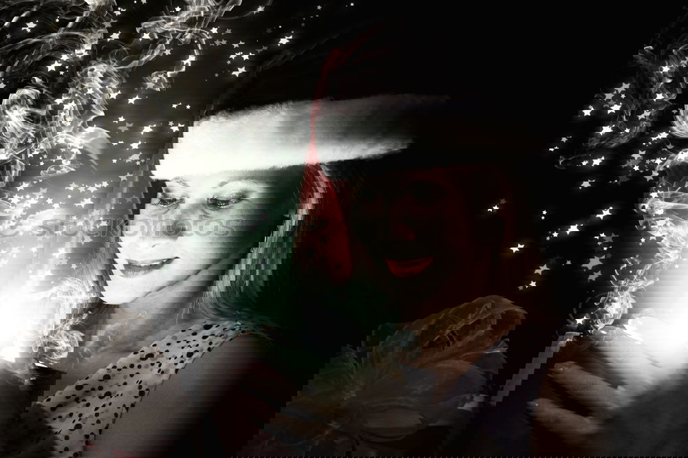 Similar – Image, Stock Photo surprised child in New Year’s Eve on black background