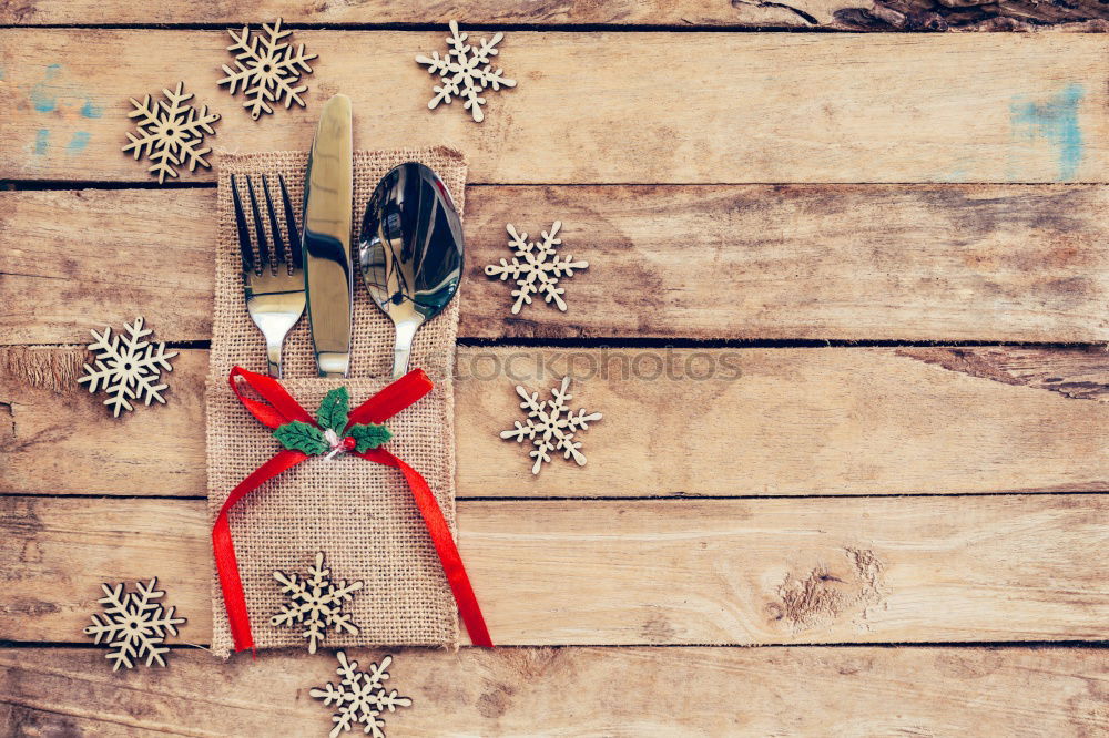 Similar – Image, Stock Photo Christmas, table decoration with fir branch and snowman