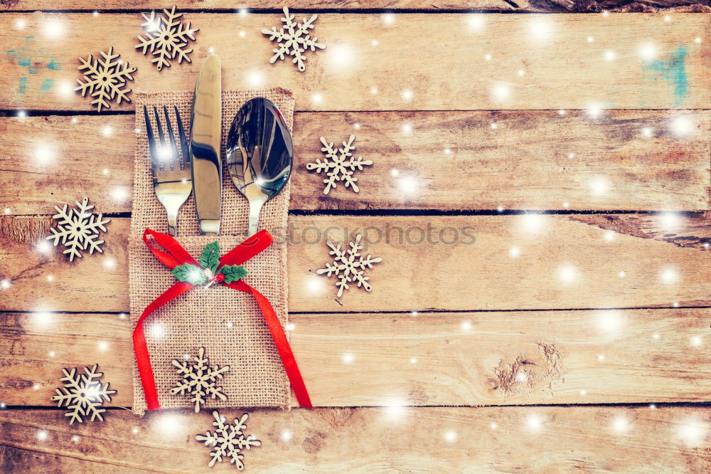 Similar – Image, Stock Photo Christmas, table decoration with fir branch and snowman