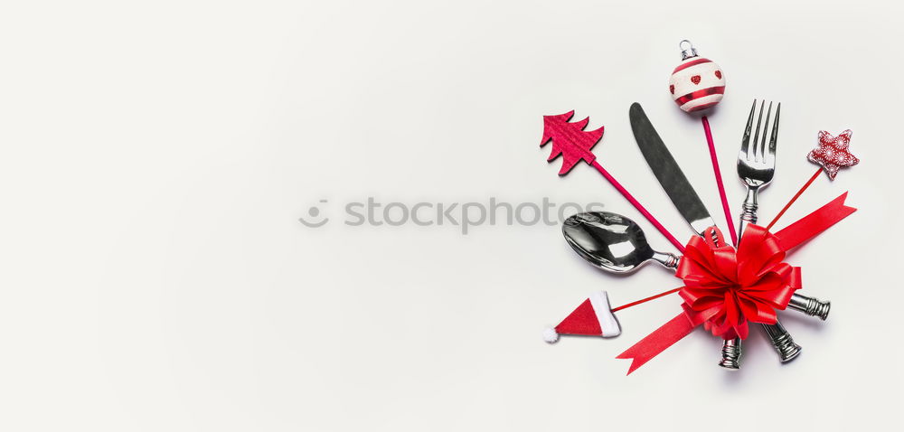 Similar – Image, Stock Photo Background with Christmas table setting