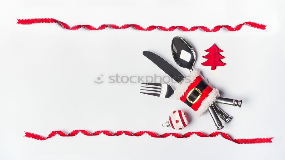 Image, Stock Photo Background with Christmas table setting