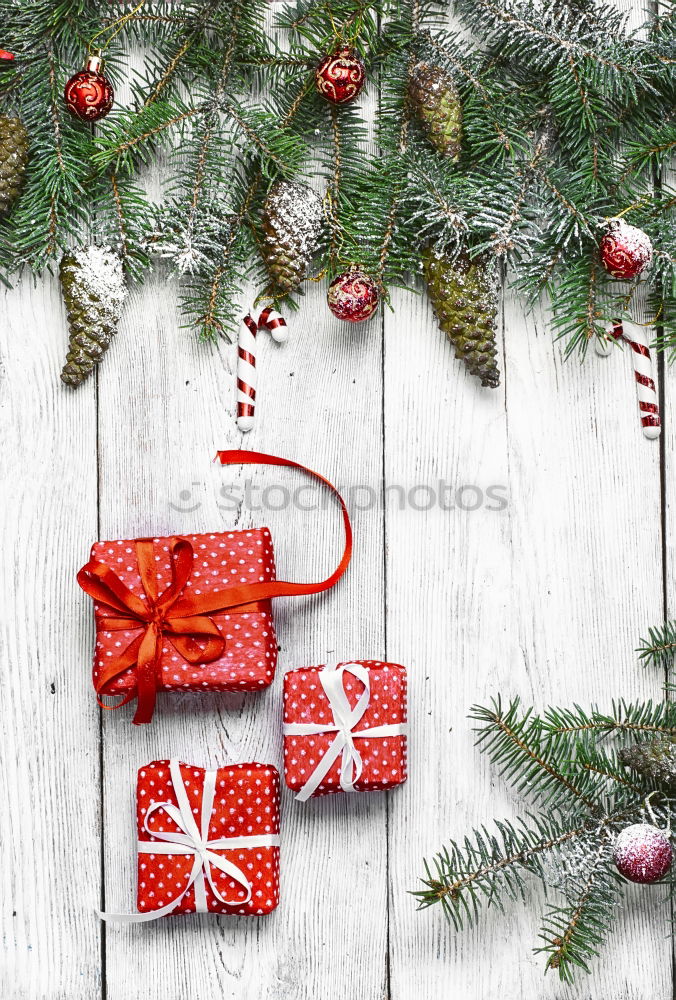 Similar – Image, Stock Photo Christmas gifts and natural ornaments