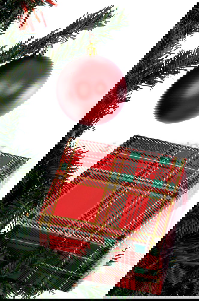 Similar – Image, Stock Photo Two gift wrapped in paper with a red ribbon on a white plate