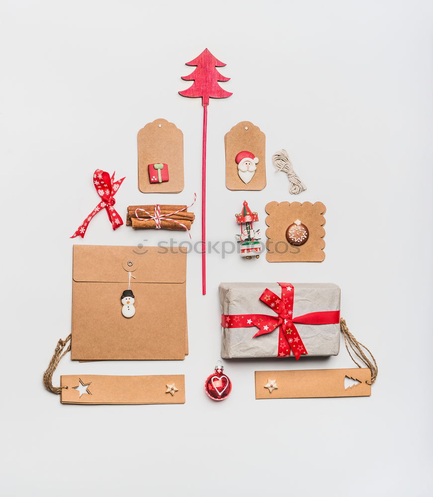 Similar – Image, Stock Photo Christmas present with bows and decoration