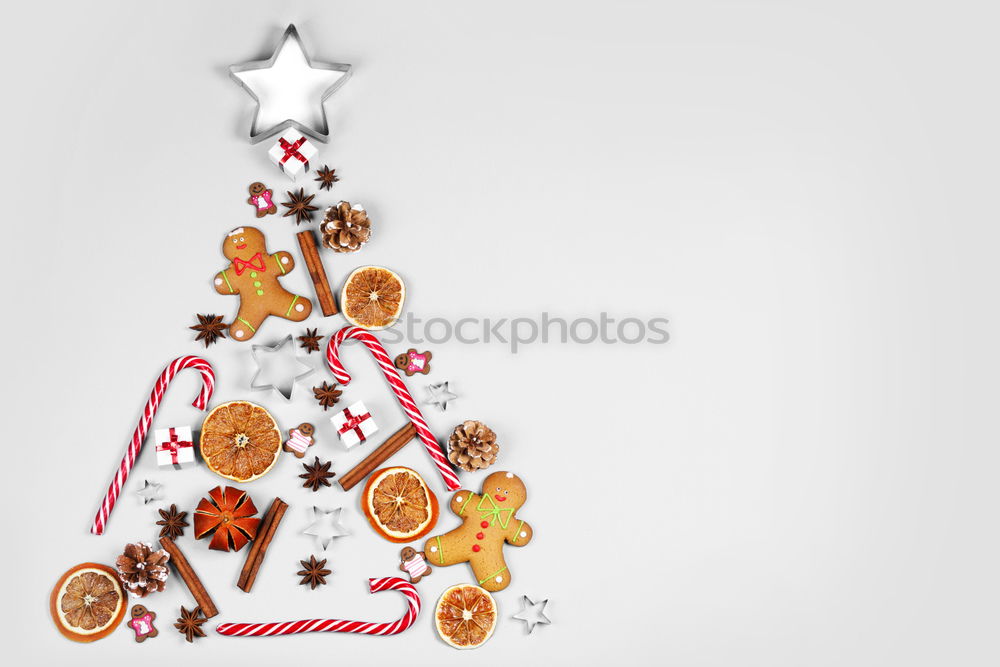 Similar – Image, Stock Photo Christmas tree made from cookies