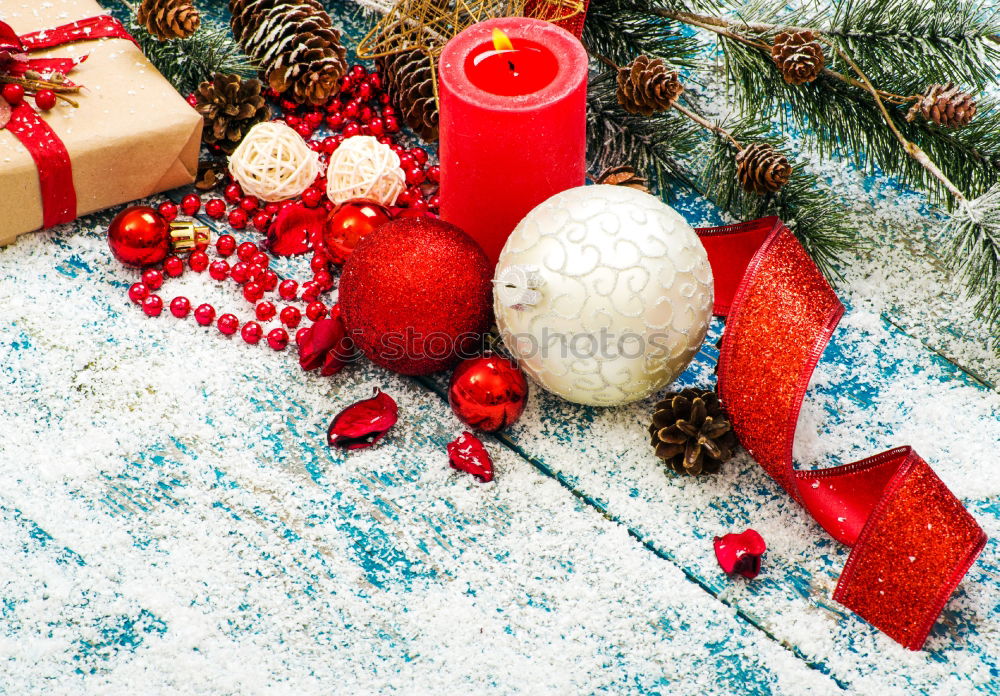 Similar – Image, Stock Photo Christmas presents with paper snowflakes