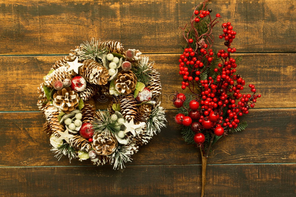 Similar – Image, Stock Photo Christmas wreath formed by natural elements