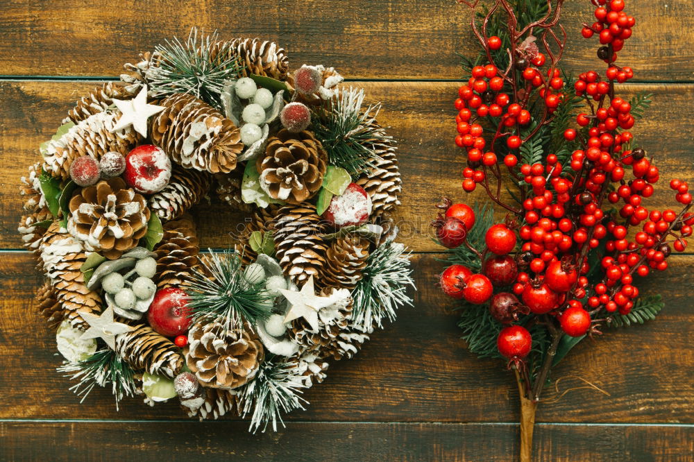 Similar – Image, Stock Photo Christmas wreath formed by natural elements