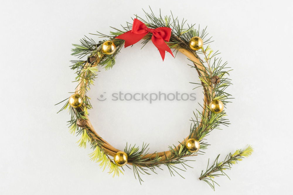 Similar – Image, Stock Photo Hand holding Christmas wreath