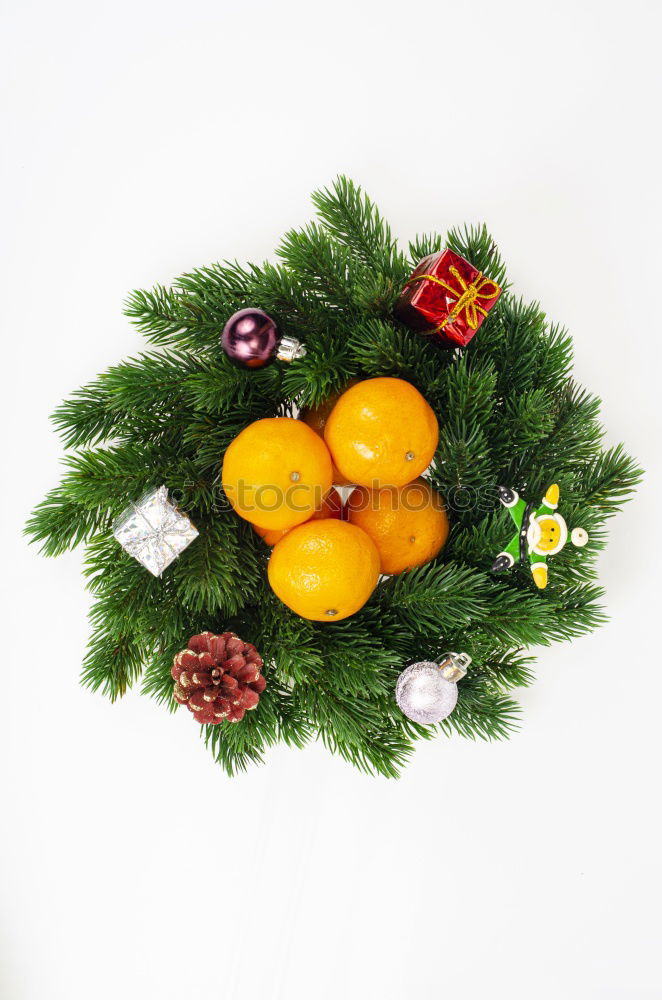 Image, Stock Photo Three Christmas tree balls on white background