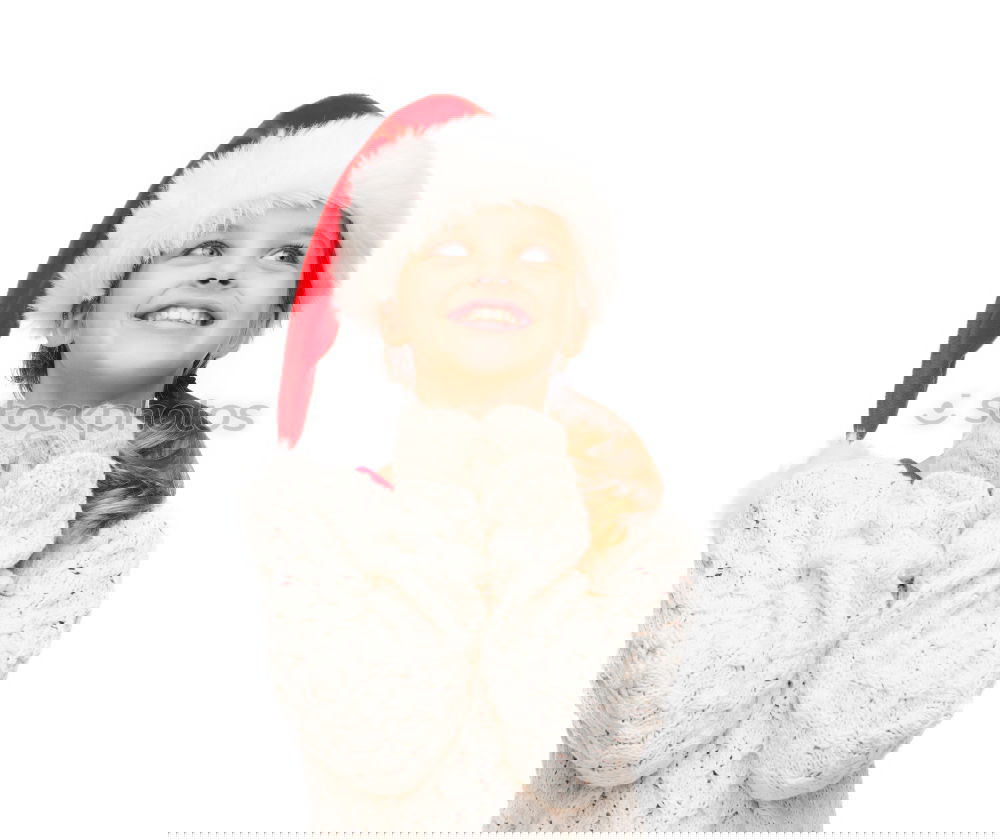 Similar – Image, Stock Photo child blowing snow on christmas