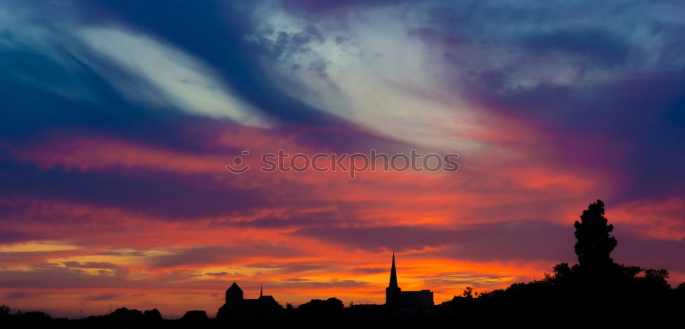 Similar – Image, Stock Photo Evening over the city