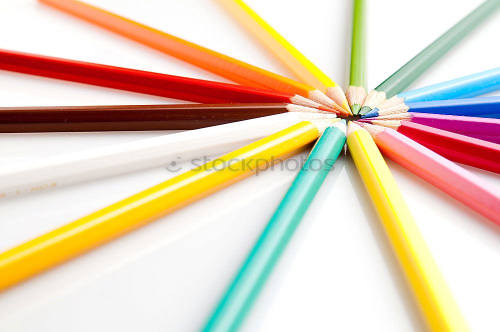 Similar – Image, Stock Photo Coloured pencils artistically arranged