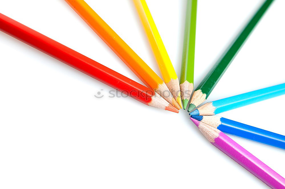 Image, Stock Photo Coloured pencils artistically arranged