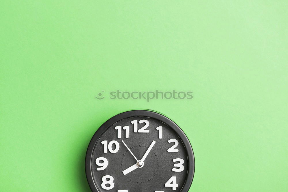 Similar – Image, Stock Photo Close up one alarm clock over green background