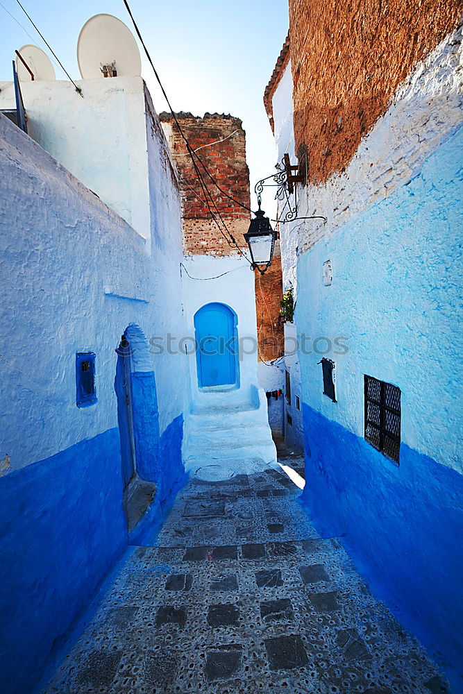 Similar – Blue street in Chefchaouen, Morocco