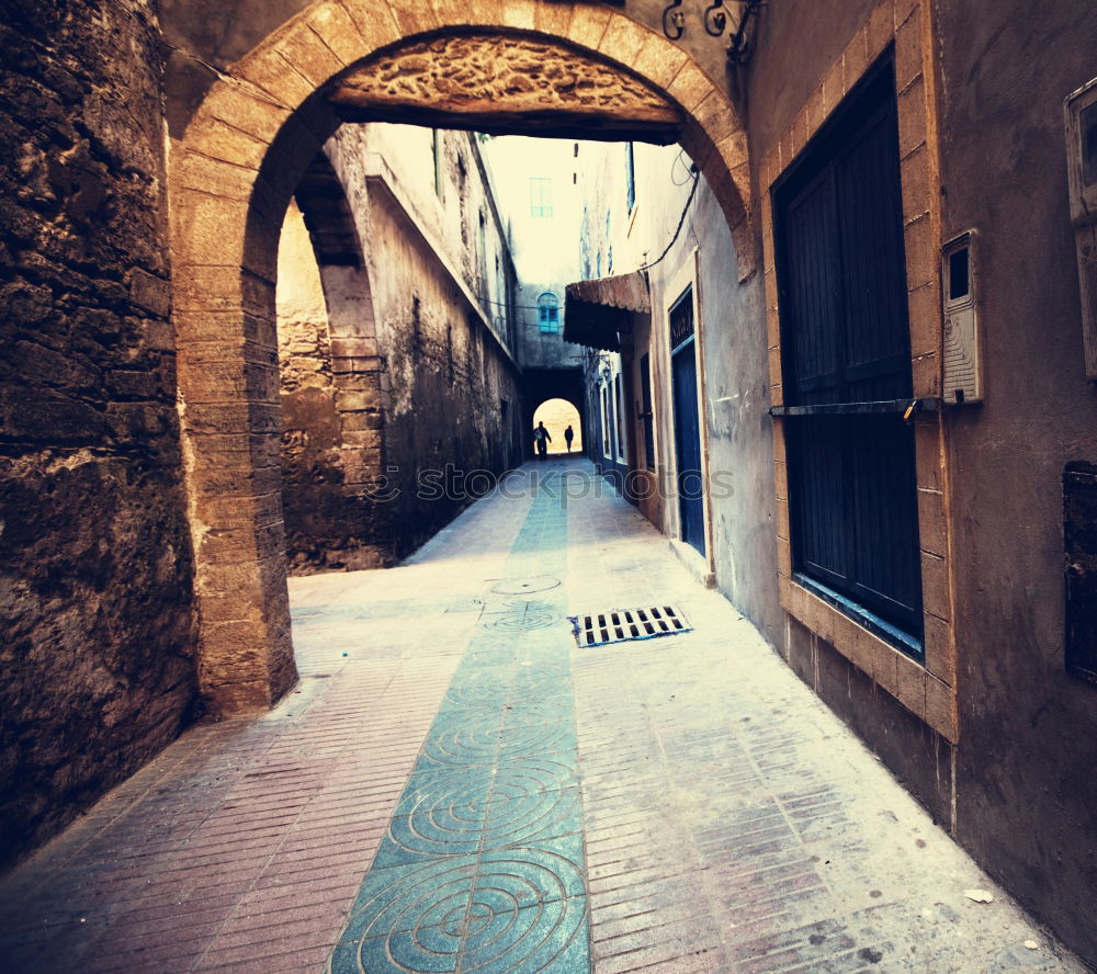 Similar – Image, Stock Photo Meeting of two gondolas that meet in the canals…of Venice. One sees only the front of the boats. In the background there is an old door with bars.