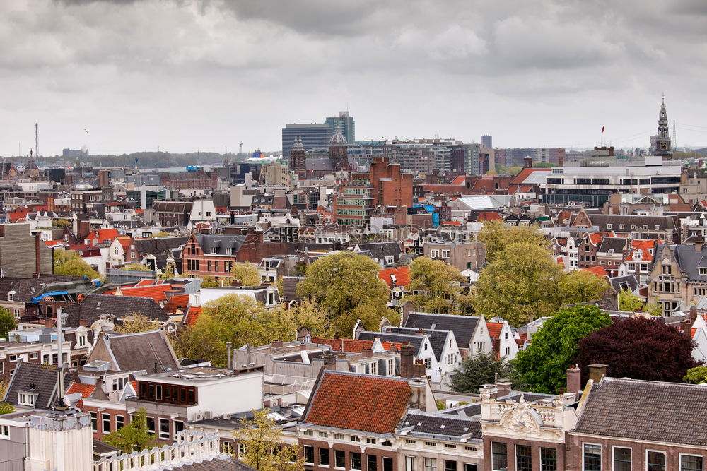 Above the roofs of Amsterdam