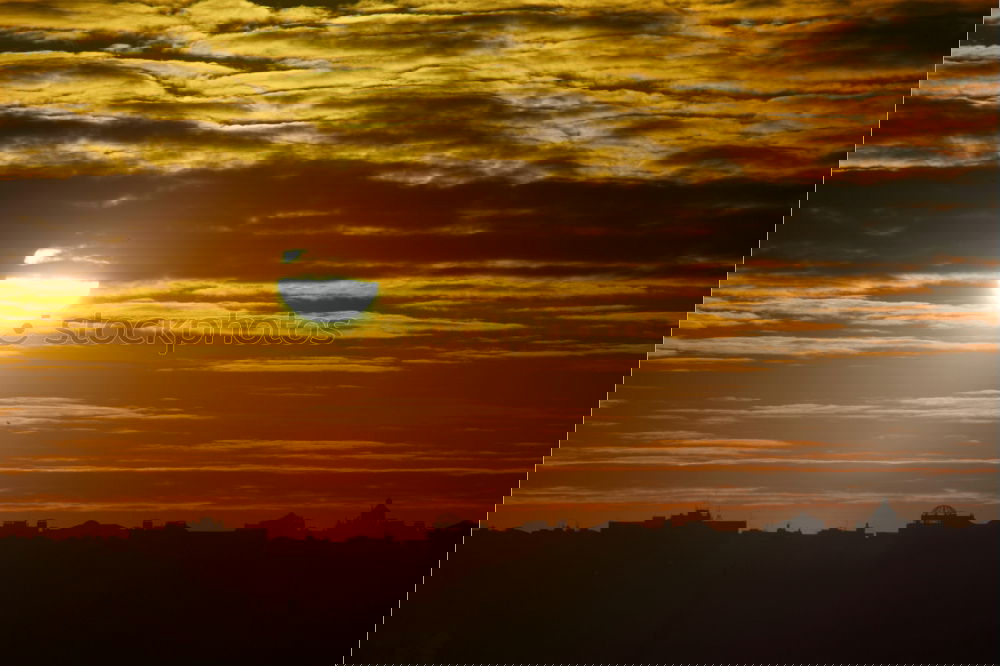 Foto Bild Sonnenuntergang Haus Natur