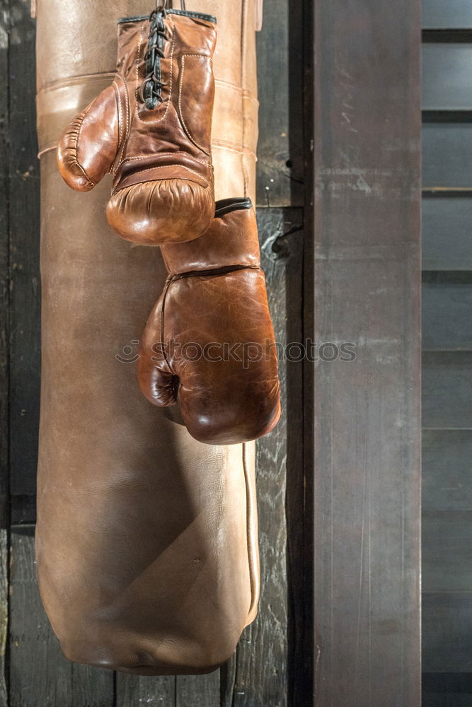 Similar – Image, Stock Photo two pairs of leather old boxing gloves
