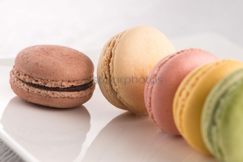 Similar – Image, Stock Photo Colorful macarons on white wooden table